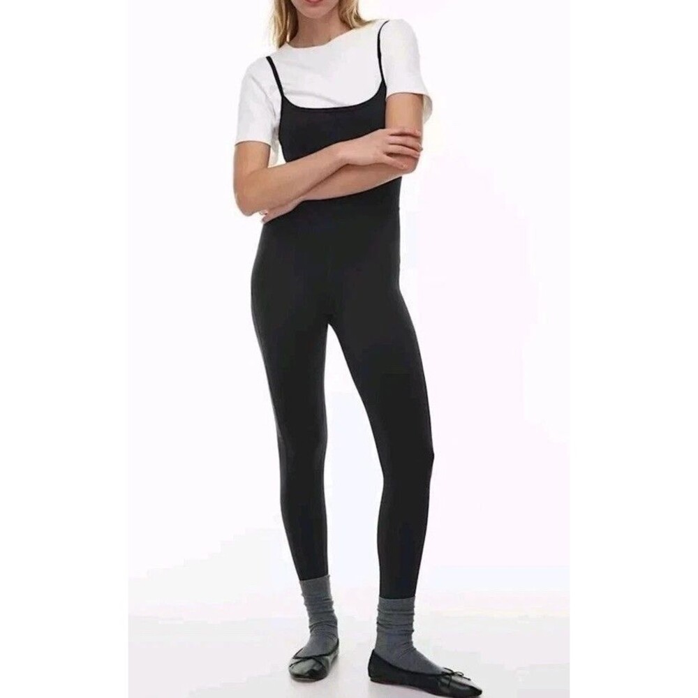 Wilfred Free Aritzia Womens XS Black Jumpsuit Life Divinity tight Fit Stretch